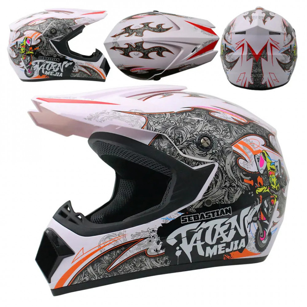 Шолом кросовий mod:225 size:S WHITE DRAGON Anchi
